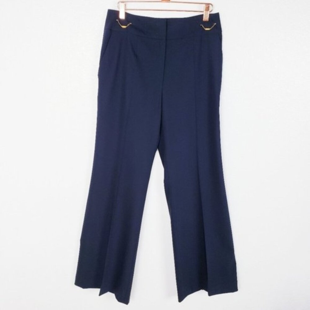 ESCADA Virgin Wool Dress Pants in Navy size 36 US 6 Classic Career Office Preppy